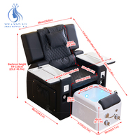 Salon de manucure de luxe Table de massage Canapé pour ongles Fauteuil Bath Foot Spa Fauteuil de pédicure