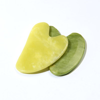 Wowei Gua Sha outil facial jade épaissi fait à la main en forme de coeur Gua Sha conseil soulagement de la Tension musculaire point d'acupuncture Massage du visage
