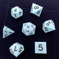 Dés de jeu de nombres colorés personnalisés en gros mdn résine polyédrique acrylique double couleur ensemble de 7 dés