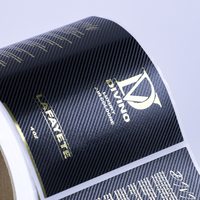 Étiquettes autocollantes personnalisées en feuille d'or pour emballage, étanches, avec logo UV privé et impression adhésive pour bouteilles de produits