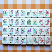 Jeu de Mahjong Américain de Luxe 7 Couches en Acrylique Sculpté sur Mesure 160 Pièces Portable et Écologique - Marchez avec moi
