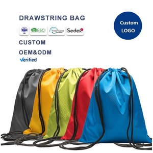 Custom Printed <b>Waterproof</b> Nylon Oxford Polyester Drawstring Sport Backpack Medium Gym <b>Swimming</b> <b>Bag</b> Logo for Outdoor Advertising - Product Image 1