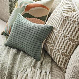 Colorido patrón de espiga raya almohada sala de estar sofá dormitorio reposacabezas diseñado funda de cojín de algodón para decoración del hogar - Product Image 1