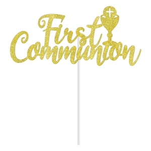 Primera <span class=keywords><strong>Comunión</strong></span> Banner Cake Topper Kit Bautismo Decoraciones para Niños Niñas Festivo Navidad Diwali Ramadán Confirmaciones - Product Image 5