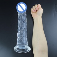 Dildo anal transparent rose en silicone, réaliste, doux, en TPE, pour femmes, populaire