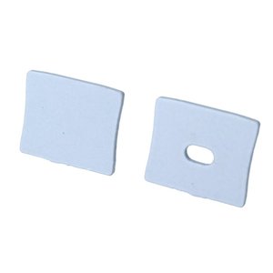 Kit terminale metallico con e senza foro, colore bianco, per alto profilo in alluminio BAZ1715-illuminazione/ - Product Image 2