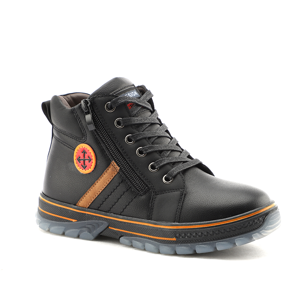 Высококачественные черные зимние детские ботинки для мотокросса на платформе