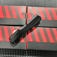 Couteau OTF 19CM, lame en acier Damas, manche en alliage de zinc, couteau pliant de poche portable, camping en plein air, EDC, OEM personnalisé, vente en gros