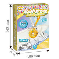 Kit DIY de breloques pour sac en cuir avec strass acryliques, ensemble de pendentifs en forme de donut avec autocollants gemmes et stylo à points pour enfants, jouet de mode