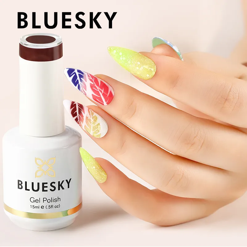 Специальный Цветной Гель-лак для ногтей Bluesky с изменением температуры