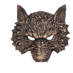 หน้ากากรูปสัตว์ชุดคอสตูมฮาโลวีนหน้ากากหมาป่านุ่มประกอบฉากหน้ากากหมาป่า - Product Image 3