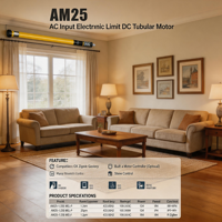 Moteur tubulaire Zigbee 100-240V 1,25 N.m 25 tr/min, entrée AC, moteur de store électrique, commande vocale via application Smart Home, IP44