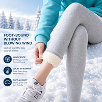 Leggings personnalisés pour femmes doublés de polaire, pantalons thermiques taille haute, leggings extensibles doux et chauds pour l'hiver par temps froid