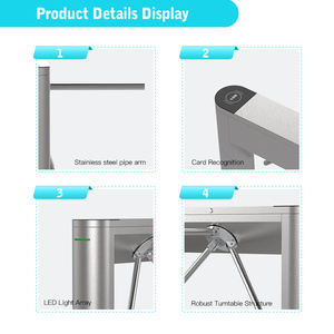 HCW <strong>Access</strong> <strong>Control</strong> <strong>System</strong> Pedestrian <strong>Card</strong> <strong>Reader</strong> Turnstile Gate Mechanism Security <strong>Access</strong> Turnstiles - Product Image 4