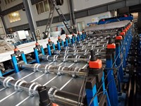 Automatische Lagersilo-/Vorgefertigte Wasserspeichertank-Wellblech-Rollformmaschine PLC-gesteuert CE-zertifiziert