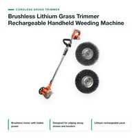 Débroussailleuse sans fil au lithium rechargeable pour le bordage des jardins et des allées en pierre
