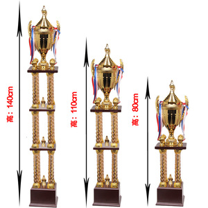 Trofeo <span class=keywords><strong>de</strong></span> <span class=keywords><strong>torre</strong></span> grande <span class=keywords><strong>de</strong></span> metal dorado moderno, técnica <span class=keywords><strong>de</strong></span> fundición <span class=keywords><strong>de</strong></span> hierro, impresión UV para uso <span class=keywords><strong>de</strong></span> recuerdo o placa - Product Image 2