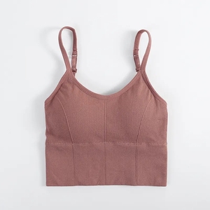 2026 Hot Popular Streetwear Sleeveless <b>Bralettes</b> Push up Padded Girls Hot Sexy Custom Blank Sports Bras Push up Nude Bra - Product Image 2