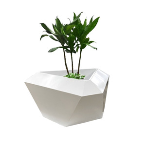 Fiberglass Irregular Planter Modern Outdoor Garden Flower <b>Pot</b> <b>Large</b> Size Minimalist Design - Product Image 1