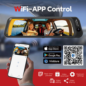 Caméra embarquée Carlover 4K <span class=keywords><strong>Fisheye</strong></span> Lens AI à 3 canaux, écran 9,66 pouces, GPS, WIFI, ADAS, caméra avant et arrière, vision nocturne, étanche - Product Image 5