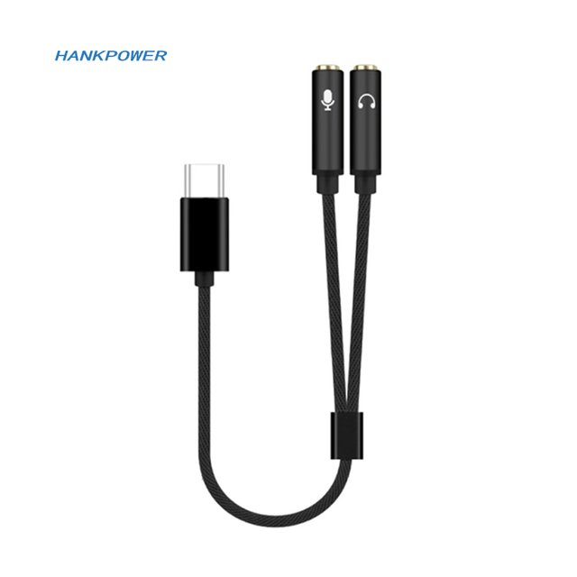 USB C to 3.5mm Aux Audio Headphone 2 Way Audio Y Splitter Cable Adapter for Type C Cellphones Tablets