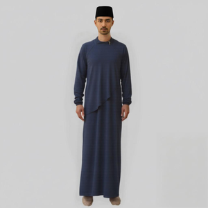 Raya 2025 Moden Jubah pour femmes, décontracté, automne, plissé, à capuche, sans repassage, tissu frais, coupe régulière, tailles S-5XL, stock disponible en Malaisie, offre B2B - Product Image 2