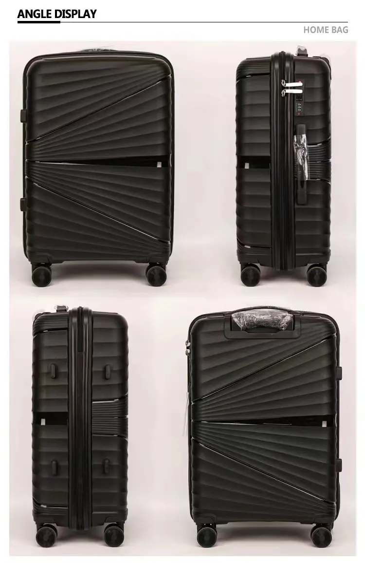 Wholesale PP fashion large capacity waterproof customized logo 4pcs travel luggage sets