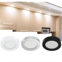 Lampes LED encastrables en aluminium réglables pour armoires - Interrupteur à capteur, design moderne, CCT 2700K/4100K/6000K, Ra90, dimmables, homologuées ETL, pour cuisine