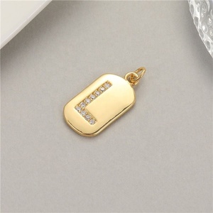 จี้ห้อยตัวอักษร A-Z แบบกันน้ำสั่งทำได้ตามต้องการ ชุบทอง 14k สไตล์โกธิค  จี้ห้อยตัวอักษร DIY - Product Image 3