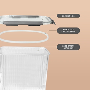 Chất Lượng Cao Mixwares Cấp Thực Phẩm Vật Nuôi Vật Liệu Đa-Đặc Điểm Kỹ Thuật Thân Thiện Với Môi BPA Miễn Phí Công Suất Lớn Tươi Giữ Hình Chữ Nhật - Product Image 3