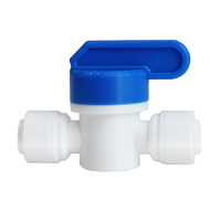 Raccord rapide en plastique pour mini-vanne 1/4" 3/8" pour filtre à eau RO et purificateur d'eau, idéal pour l'arrosage et l'irrigation