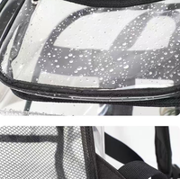 Sac à dos de voyage personnalisé en PVC transparent unisexe étanche 21L de qualité OEM vente en gros avec étui à crayons pour les écoliers