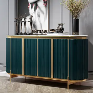 <span class=keywords><strong>Mueble</strong></span> <span class=keywords><strong>aparador</strong></span> de lujo de alta calidad, mesa de consola negra y gris para sala de estar y comedor - Product Image 2