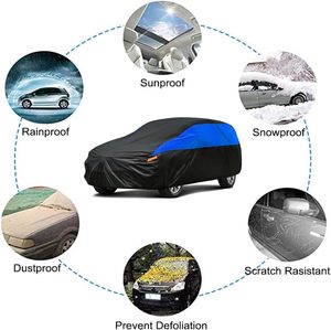 Housse de <span class=keywords><strong>voiture</strong></span> extérieure intégrale en tissu Oxford, imperméable, <span class=keywords><strong>protection</strong></span> UV, fabrication OEM - Product Image 4