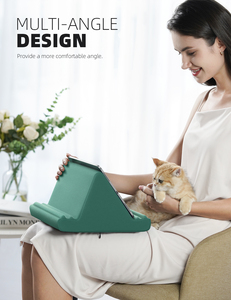 Support de tablette stable Lamicall PL02, coussin de lit doux avec poche latérale pour <span class=keywords><strong>liseuse</strong></span> électronique, téléphone et utilisation au sol - Product Image 3