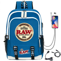 Tas Ransel Pria Berkualitas Tinggi untuk Perjalanan, Motif Toko Rokok, Fashion Streetwear, Cookie, Backwoods, RAW, Kartun Anime, Bahan Oxford, Dilengkapi USB