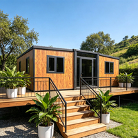 Maison conteneur extensible brevetée Nanxiang de 20 pieds, maison préfabriquée extensible à double aile pour hébergement de vacances