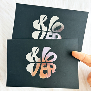 Biglietti di ringraziamento accattivanti con lamina d'oro, laminazione opaca, cartolina resistente per amici - Product Image 6