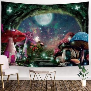 Dernière forêt de champignons Fest tapisserie imprimée en 3D pour la fête - Product Image 5
