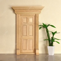 Porte miniature pour maison de poupée ILAND, porte de fée miniature en bois 1:12 non peinte pour la création de scènes de maison de poupée, meubles artisanaux. (Faire face vers l'intérieur)