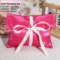 Pochette en satin haut de gamme pour extensions capillaires, avec logo personnalisé imprimé, pour lingerie, perruques, cadeaux, vêtements, pochette enveloppe en soie satinée