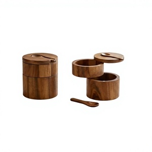 Decorative Classic Wooden <b>Jar</b> Wooden Lid 250mL Capacity Home <b>Kitchen</b> Organization Durable Eco-Friendly Custom Size/Color/Logo - Product Image 4