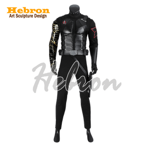 Costume de cosplay complet personnalisable de Winter Soldier de Marvel en cuir PU, denim et toile pour hommes # 39;s Personnel - Product Image 3