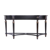 Table d'entrée vintage peinte, meuble de rangement en bois massif de style européen, console de canapé, bureau d'appoint rustique vieilli pour couloir
