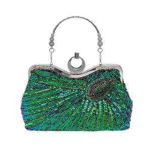 Borsa a Mano da Sera per Donne, Pochette Scintillante con Catena di Strass per Matrimoni e Feste - Product Image 2