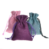 Sac à cordon personnalisé en toile de jute écologique, recyclable et réutilisable, 15x20cm, pour café, Noël