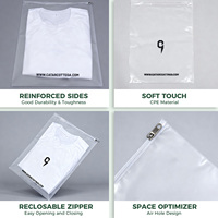 Sacs à fermeture éclair pour vêtements biodégradables PLA PBAT Logo personnalisé Emballage de colis certifié GRS Vêtements imperméables Haute flexibilité Coulissant