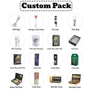 Ensemble de couverts en acier inoxydable 18/10, linge de table à bords lisses, passe au lave-vaisselle, <span class=keywords><strong>argenterie</strong></span> pour cadeaux d'affaires - Product Image 6