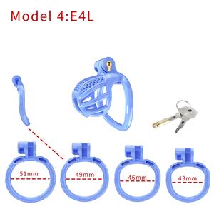 Suxue 4 pezzi grande anello gabbia di castità all'ingrosso di plastica gabbia di castità piatta maglia sex toy per gli uomini uomo - Product Image 5