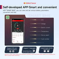 Daly BMS Fabricant S Type Li-ion LifePO4 4S 12V 16S 48V Pour Scooters Électriques Chariots de Golf 3S-24S 250A-500A Smart BMS